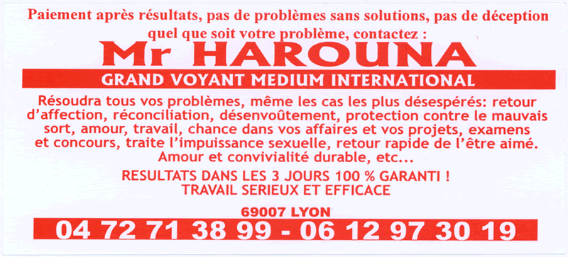 Monsieur HAROUNA, Lyon