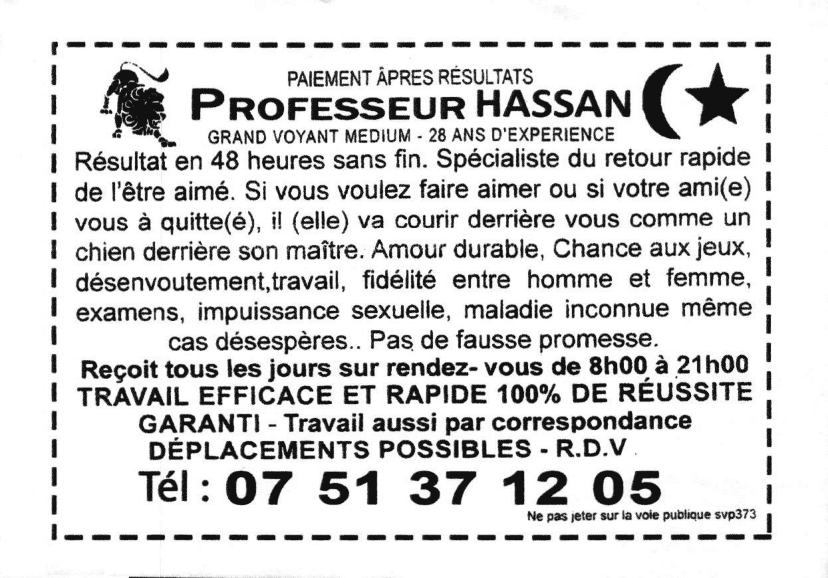 Professeur HASSAN, (indtermin)