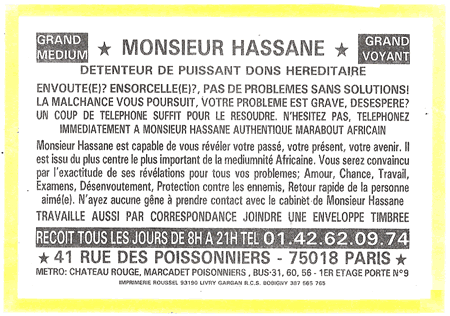 Monsieur HASSANE, Paris