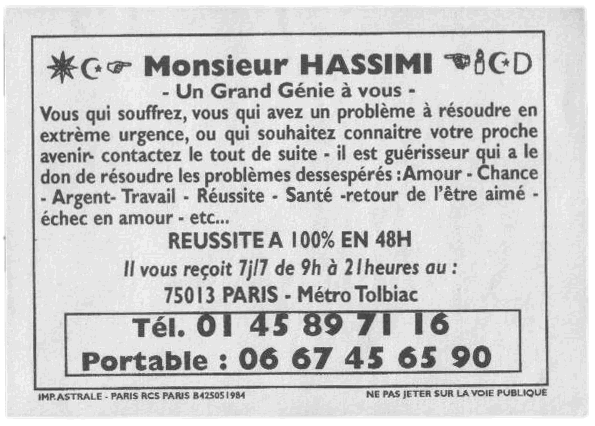 Monsieur HASSIMI, Paris