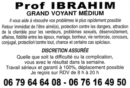 Cliquez pour voir la fiche dtaille de IBRAHIM