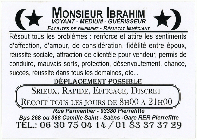 Monsieur IBRAHIM, Seine St Denis