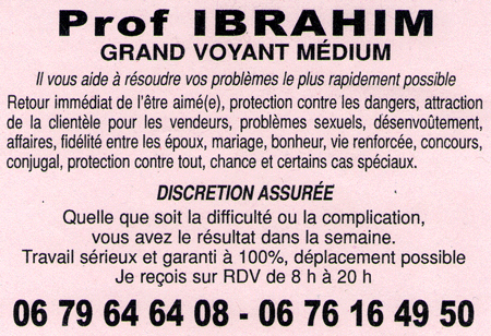 Cliquez pour voir la fiche dtaille de IBRAHIM