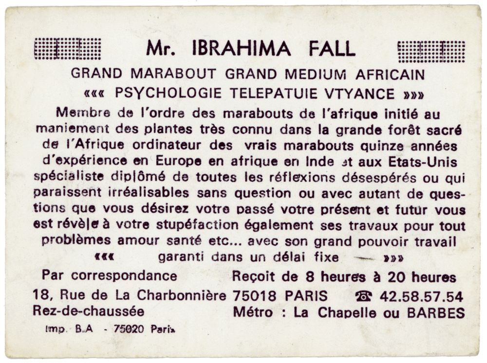 Monsieur IBRAHIMA FALL, Paris