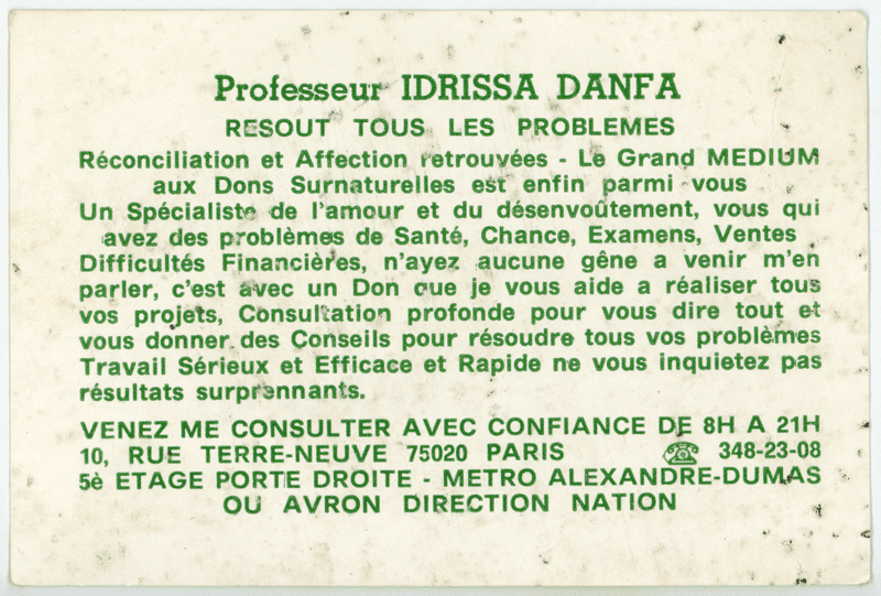 Cliquez pour voir la fiche détaillée de IDRISSA DANFA