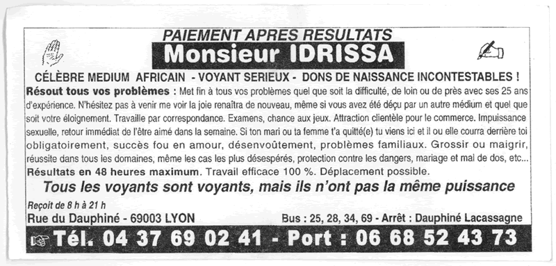 Monsieur IDRISSA, Lyon