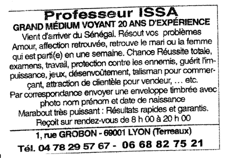 Professeur ISSA, Lyon