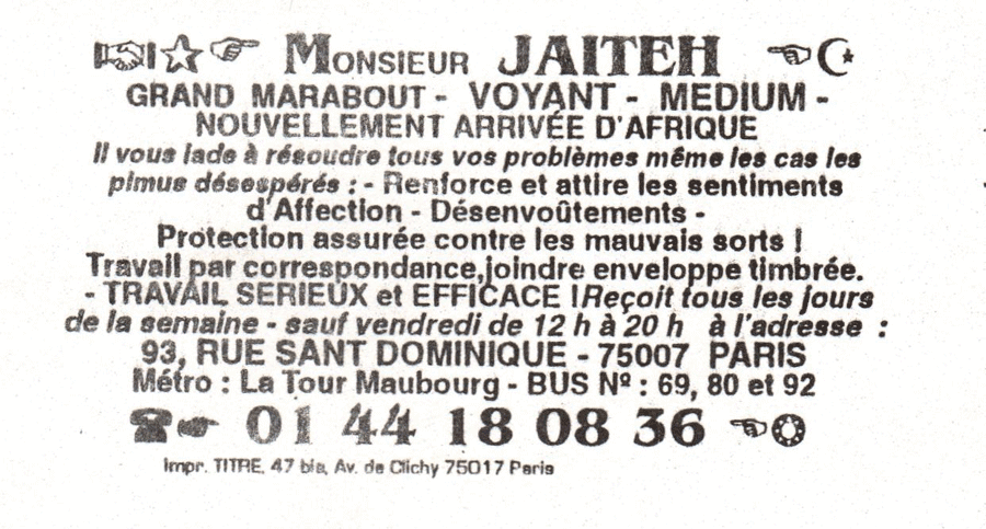 Monsieur JAITEH, Paris