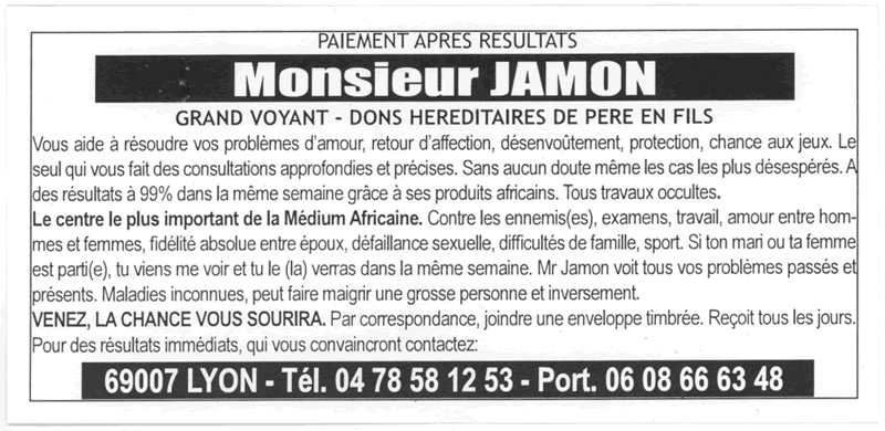 Cliquez pour voir la fiche dtaille de JAMON