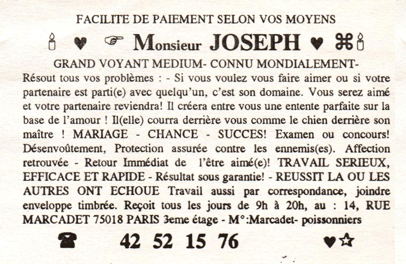 Cliquez pour voir la fiche dtaille de JOSEPH