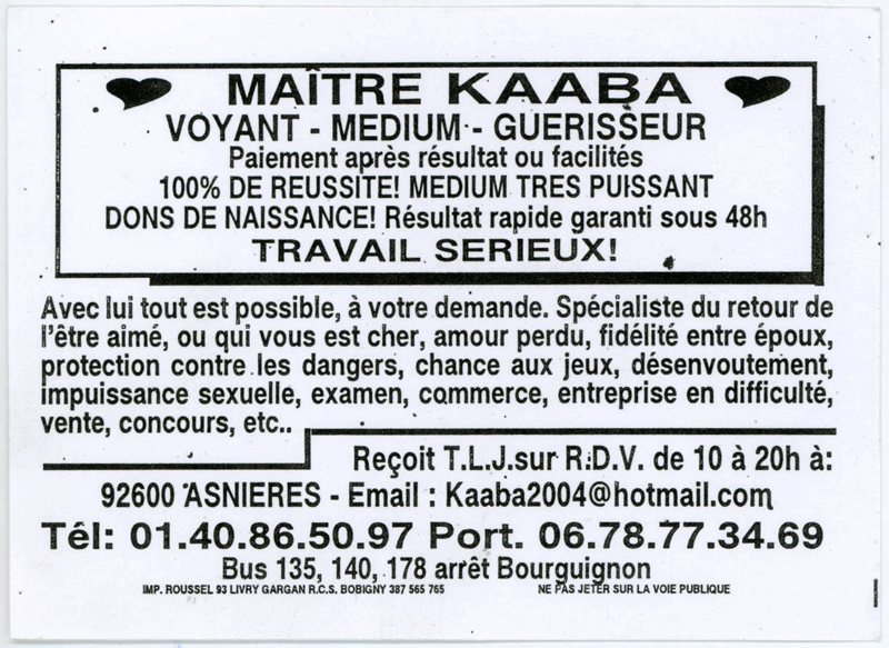 Maître KAABA, Hauts de Seine