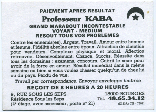 Professeur KABA, Bourges