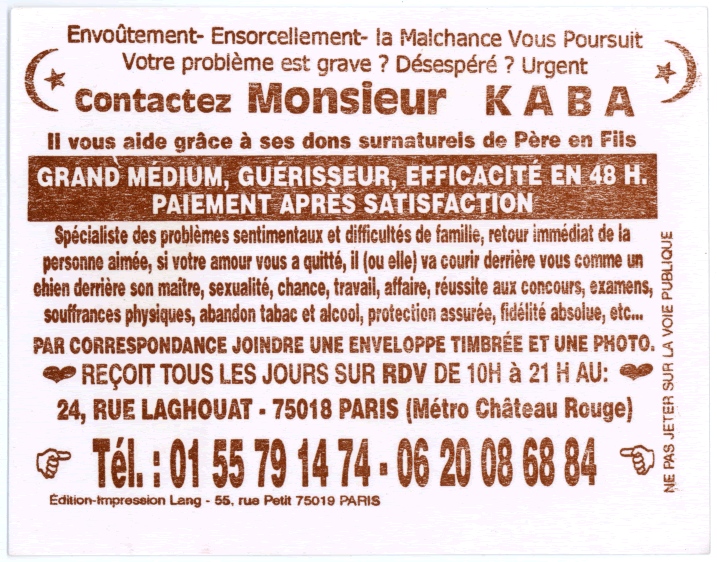 Monsieur KABA, Paris