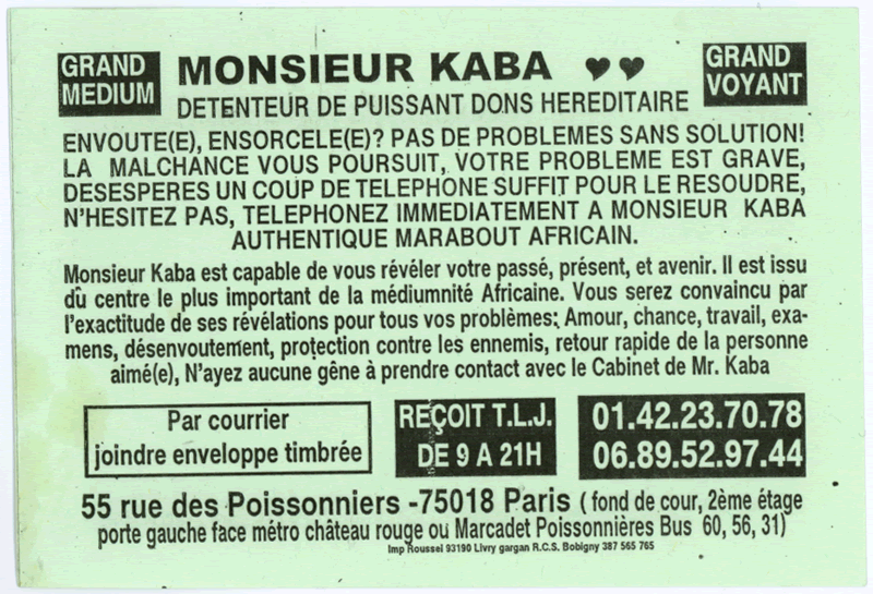 Monsieur KABA, Paris
