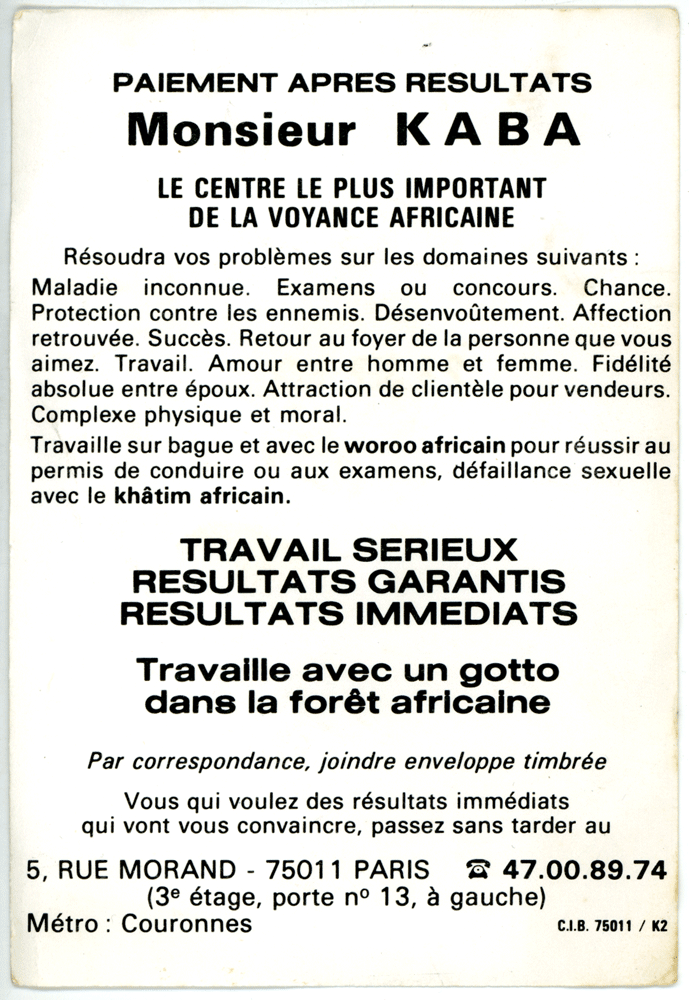 Monsieur KABA, Paris