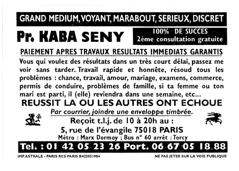 Professeur KABA SENY, Paris