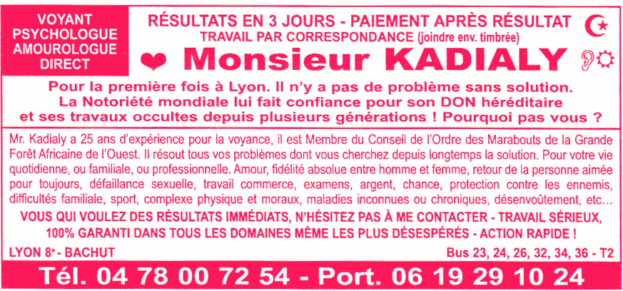 Monsieur KADIALY, Lyon