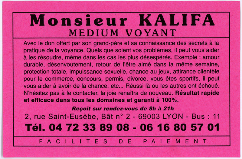 Monsieur KALIFA, Lyon