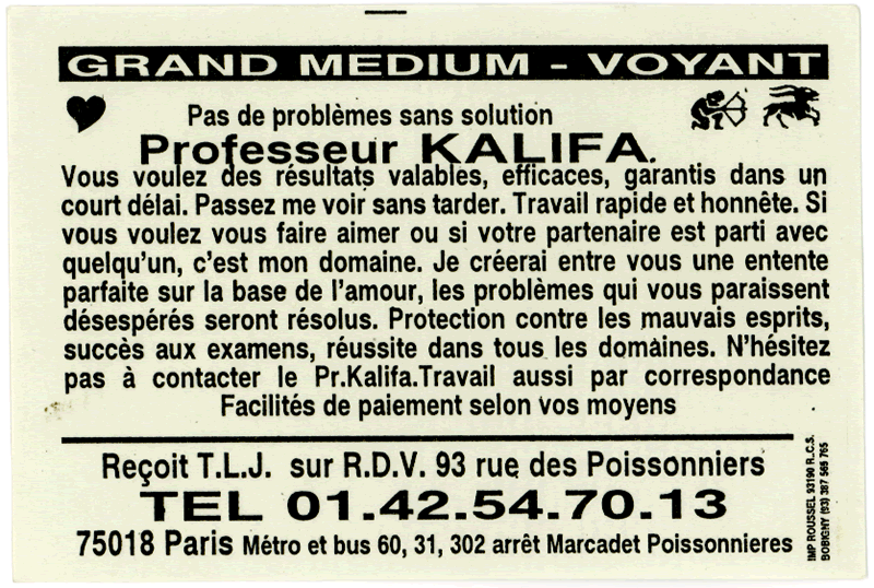 Professeur KALIFA, Paris