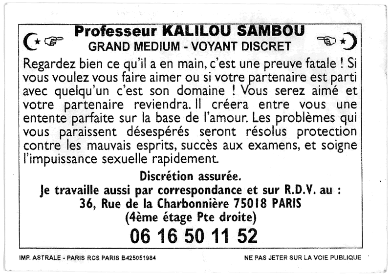 Cliquez pour voir la fiche dtaille de KALILOU SAMBOU