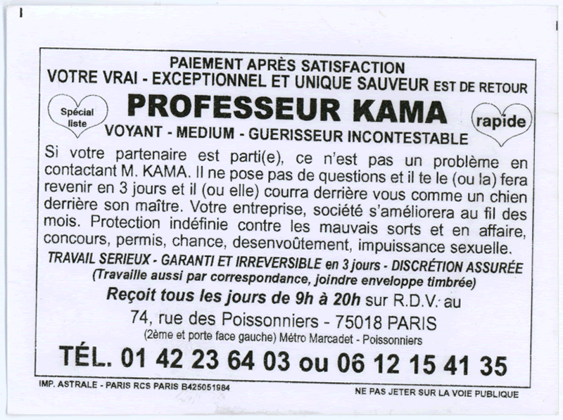 Professeur KAMA, Paris