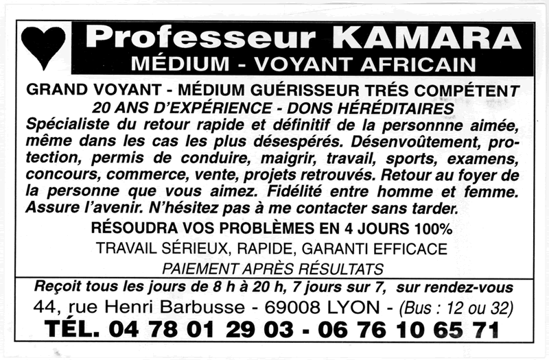 Cliquez pour voir la fiche dtaille de KAMARA