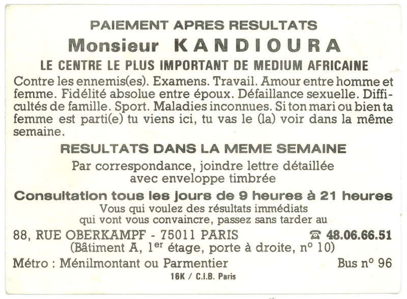 Monsieur KANDIOURA, Paris