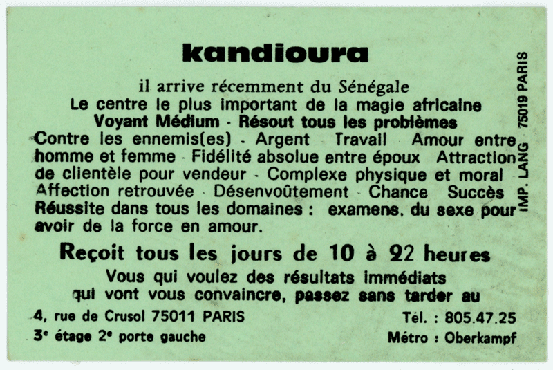  kandioura, Paris