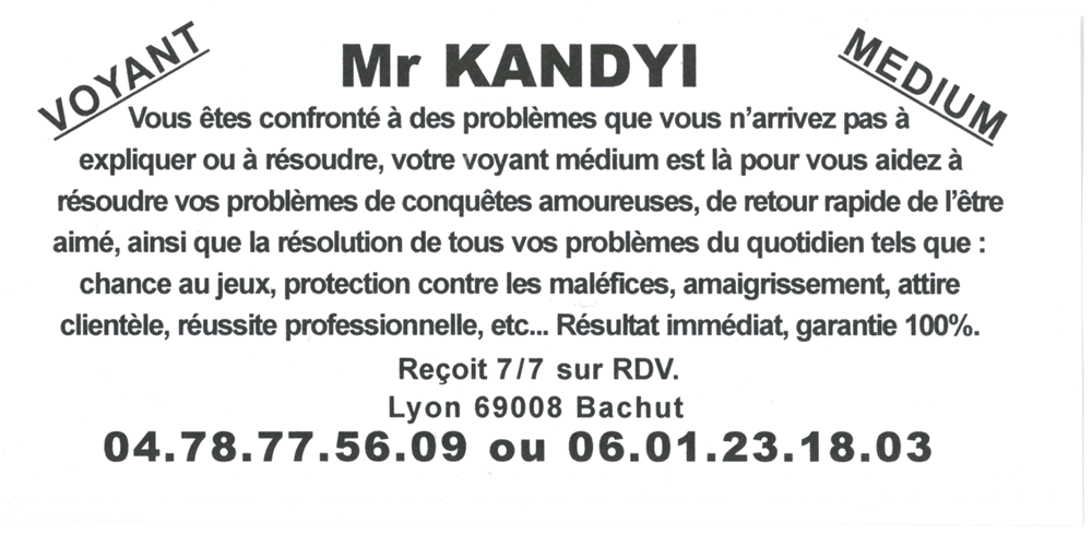 Monsieur KANDYI, Lyon