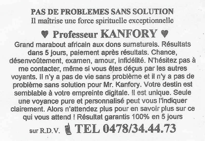 Cliquez pour voir la fiche dtaille de KANFORY