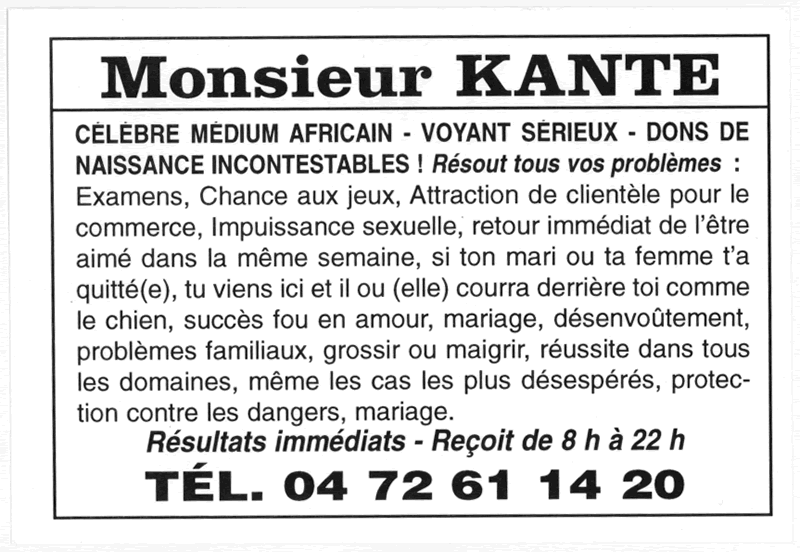 Cliquez pour voir la fiche dtaille de KANTE