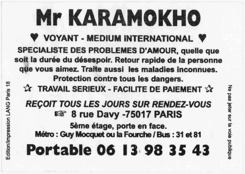 Cliquez pour voir la fiche dtaille de KARAMOKHO