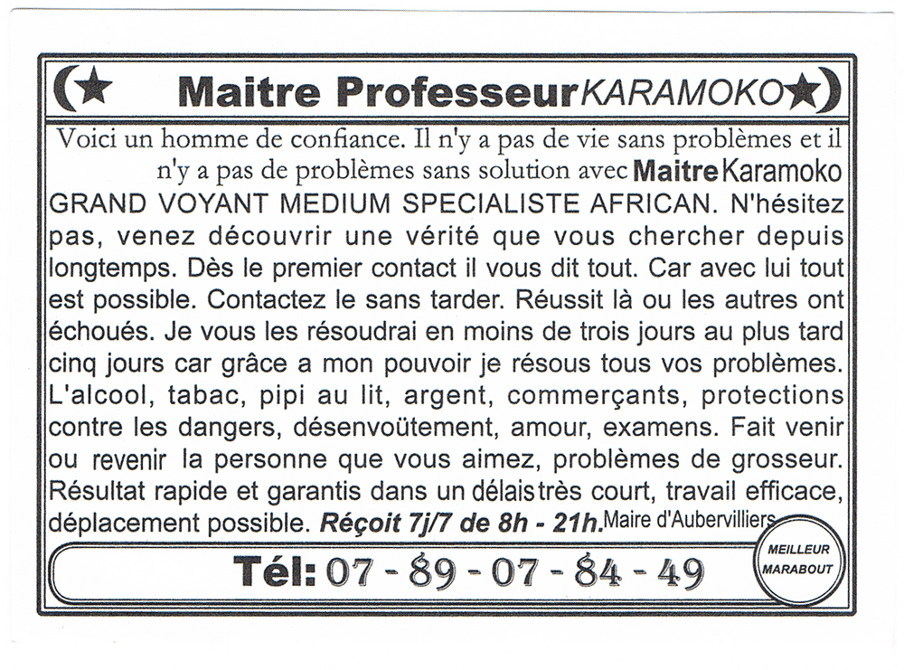 Cliquez pour voir la fiche détaillée de KARAMOKO