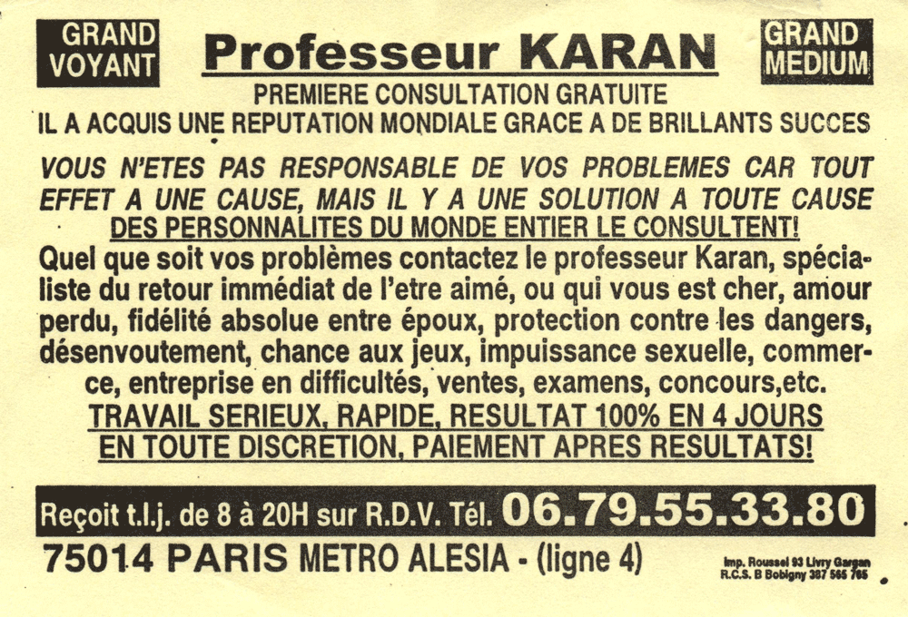 Cliquez pour voir la fiche dtaille de KARAN