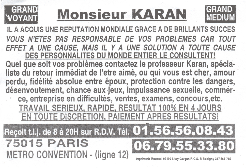 Cliquez pour voir la fiche dtaille de KARAN