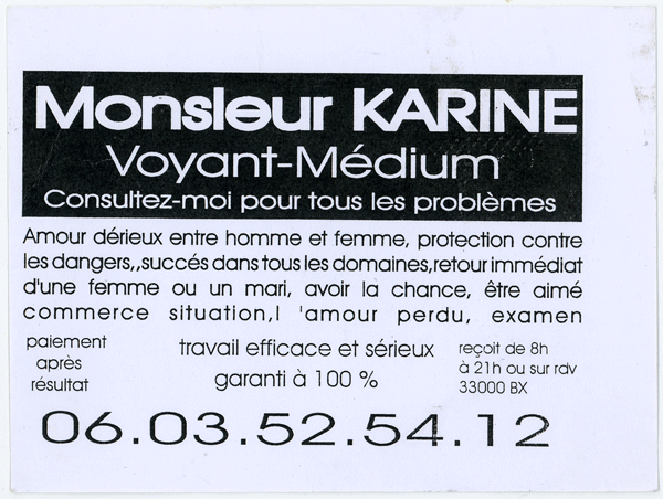 Monsieur KARINE, Bordeaux