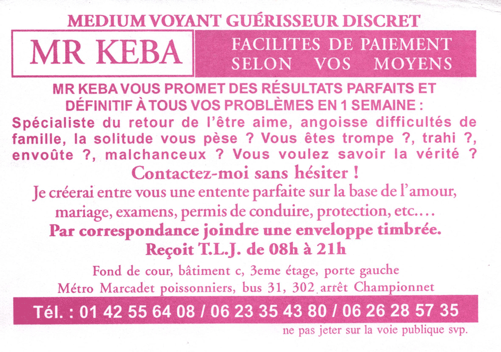 Monsieur KEBA, Paris