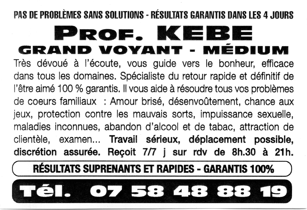 Cliquez pour voir la fiche détaillée de KEBE