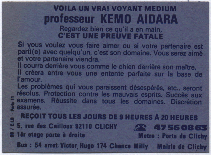 Cliquez pour voir la fiche dtaille de KEMO AIDARA