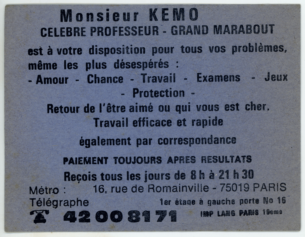 Monsieur KEMO, Paris