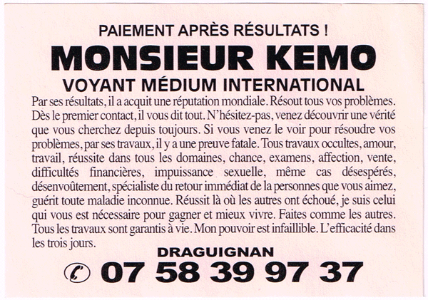 Cliquez pour voir la fiche dtaille de KEMO