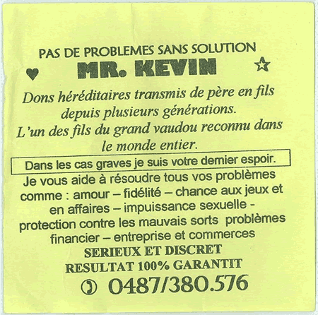 Cliquez pour voir la fiche dtaille de KEVIN