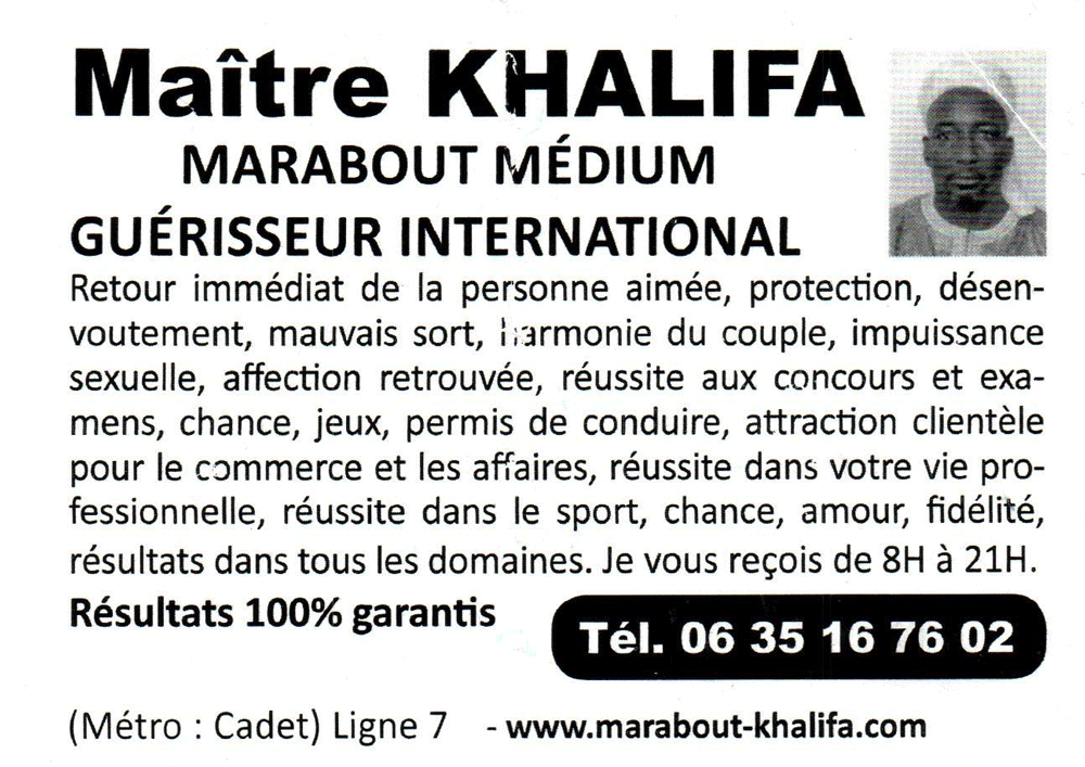 Maître KHALIFA, Paris