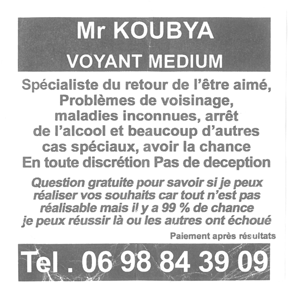 Monsieur KOUBYA, (indtermin)