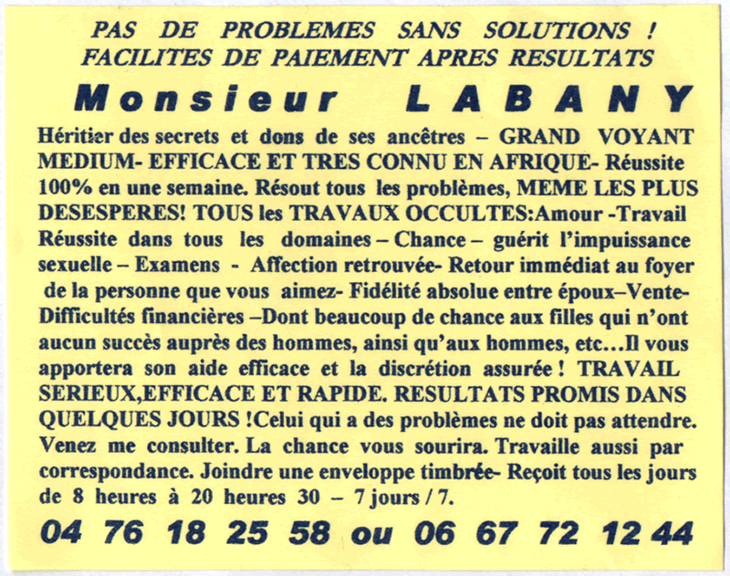 Monsieur LABANY, Lyon
