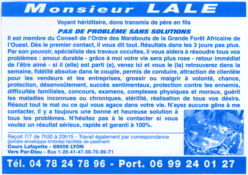 Monsieur LALE, Lyon