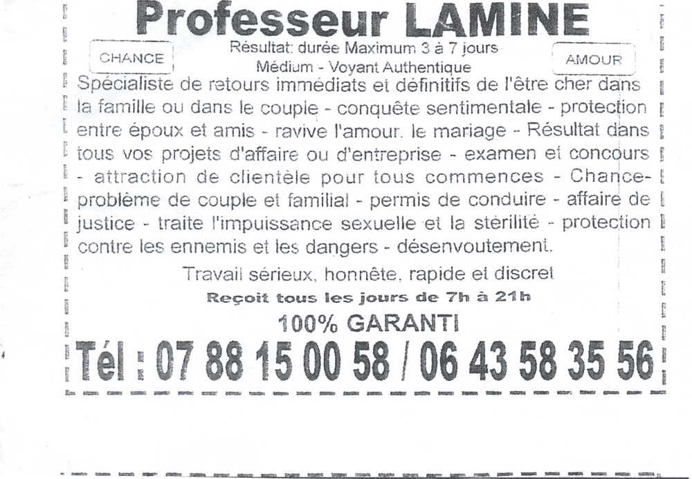 Cliquez pour voir la fiche dtaille de LAMINE