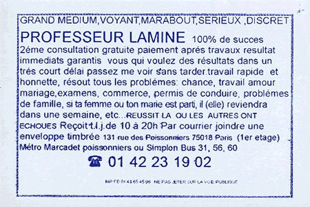 Professeur LAMINE, Paris