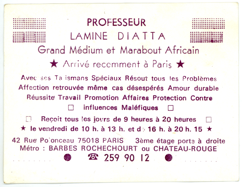 Professeur LAMINE DIATTA, Paris