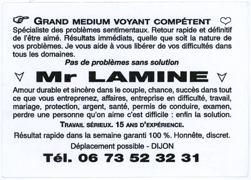Cliquez pour voir la fiche détaillée de LAMINE